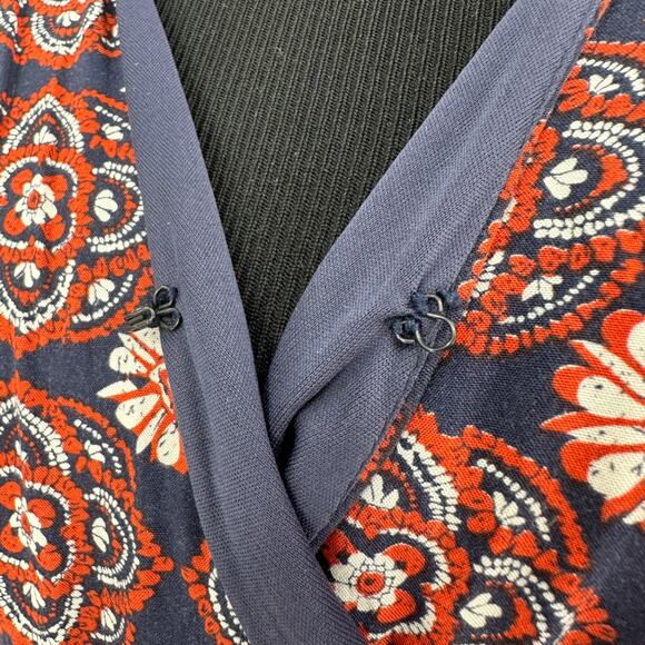 Daniel Rainn | Large | Double-V Faux Wrap Tie Waist Cap Sleeve Pocketed Dress - Picture 7 of 11